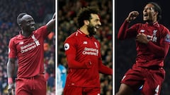 Man&eacute;, Salah y Van Dijk, tres baluartes del Liverpool