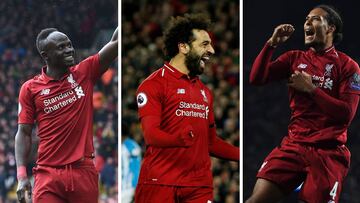 Man&eacute;, Salah y Van Dijk, tres baluartes del Liverpool