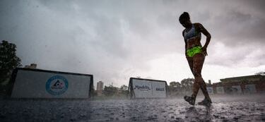 Entrenando bajo la lluvia