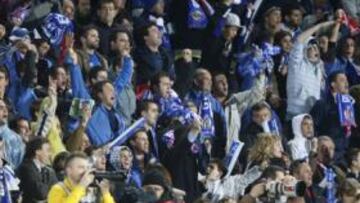 <b>MAREA AZUL. </b>La aventura europea del Getafe movilizó a la afición, que llenó el Coliséum en citas como la del Bayern.