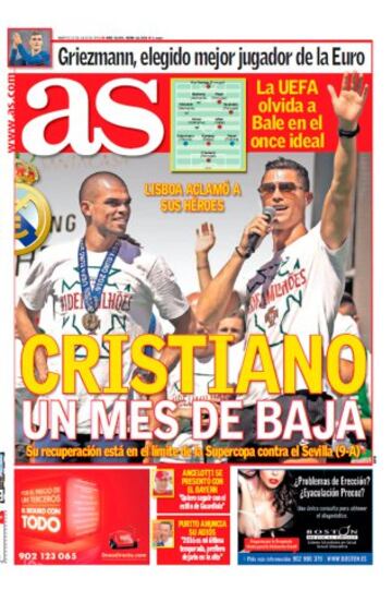 Las portadas de AS de julio