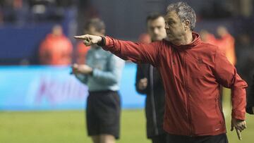 Caparr&oacute;s durante el partido de Copa entre Osasuna y Eibar