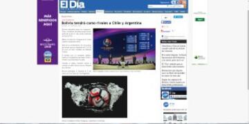 En Diario El Día de Bolivia sobresalió que dos de los rivales de la selección altiplánica serán los finalistas de la edición 2015.