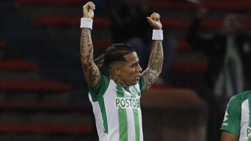 Dayro Moreno celebrando el gol que le marcó a Bolívar por Copa Libertadores