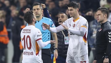 Morata, en su debut con el Galatasaray.