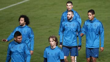 Sesión de entrenamiento del Real Madrid.