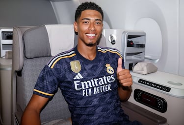 Presentacin de la nueva segunda equipacin del Real Madrid para la nueva temporada 2023-24.
