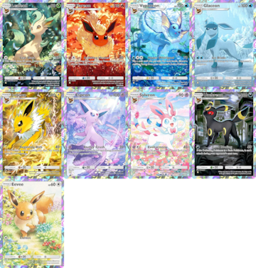 pokemon tcg pocket arboleda de eevee cartas art rare
