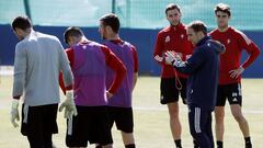 Entrenamiento previo al partido del pr&oacute;ximo domingo en el Estadio de El Sadar ante el Elche 