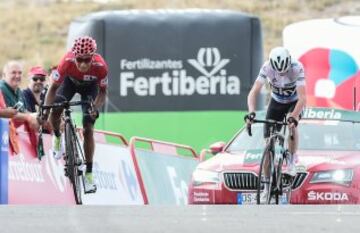 Nairo Quintana mantuvo la camiseta de líder en la etapa 20 de la vuelta a España y es el campeón virtual.