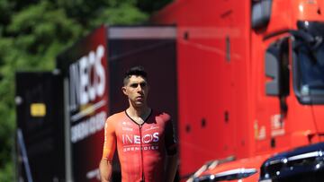 Florence (Italy), 28/06/2024.- Spanish rider Jonathan Castroviejo of Ineos Grenadiers attends a training session for the 2024 Tour de France cycling race, in Florence, Italy, 28 June 2024. (Ciclismo, Francia, Italia, Florencia) EFE/EPA/GUILLAUME HORCAJUELO
