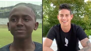 James envía mensaje a niño que lo conmovió, Johan Salas