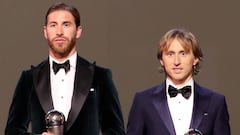 Ramos y Modric, durante los premios The Best.