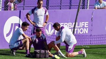 Valladolid. 10/10/2023. Entrenamiento Real Valladolid.
Lesi¨®n de Javi S¨¢nchez
Photogenic/Miguel ?ngel Santos