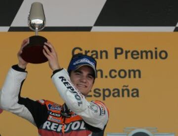 Dani Pedrosa se proclamó campeón del GP de españa en 2008.