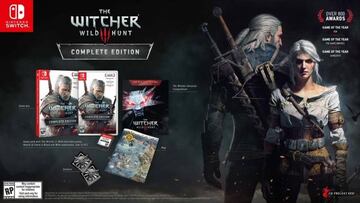 Versión física de The Witcher 3 para Nintendo Switch.