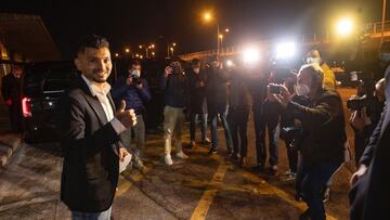 Tecatito Corona, a su llegada a Sevilla.