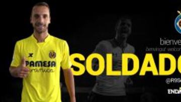 Imagen de la web del Villarreal con Soldado.