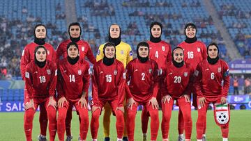 El once de Irán antes de enfrentarse el 8 de marzo a Australia en la Copa de Asia.