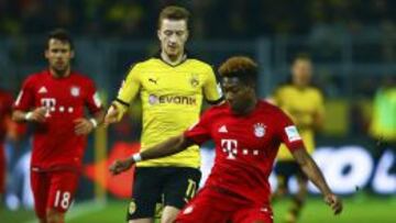 Alaba durante un partido ante el Borussia Dortmund. 