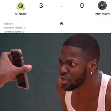 Los memes se ceban con Messi tras la goleada del Al-Nassr