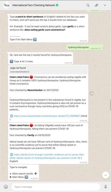 Este bot de WhatsApp te advierte de los bulos sobre el COVID-19