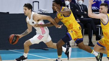 31/05/21 BASKET BALONCESTO PLAYOFF
LIGA ACB LIGA ENDESA PRIMER PARTIDO
REAL MADRID - HERBALIFE GRAN CANARIA
NICO LAPROVITTOLA STAN OKOYE