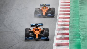 Carlos Sainz y Lando Norris (McLaren MCL35). Estiria, F1 2020.