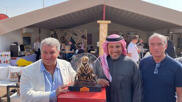Joan Laporta, en un acto en el Dakar estos días en Riad.
