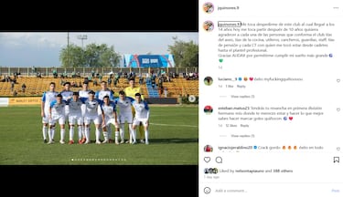 “Me toca despedirme de este club tras 10 años... gracias por permitirme cumplir mi sueño”