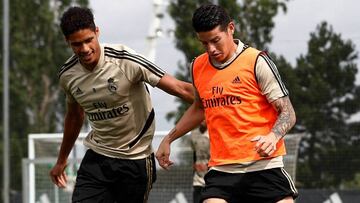 James y el Real Madrid continúan preparando el regreso de LaLiga