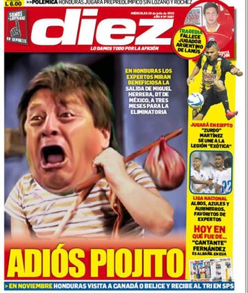 Las 28 portadas más incendiarias del diario Diez contra la Selección Mexicana