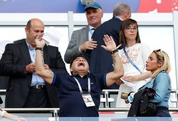 Diego Armando Maradona en el Kazán Arena.