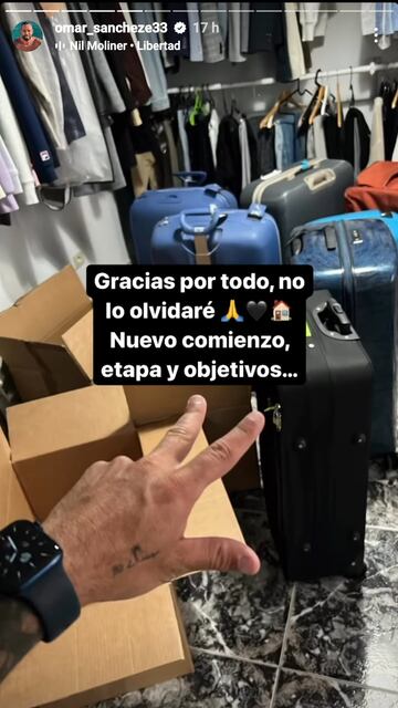 La 'storie' de Omar Sánchez en Instagram que suena a despedida.