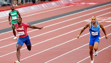 Fred Kerley (plata) y Marcell Jacobs (oro) en los Juegos de Tokio.