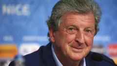 Football Soccer - EURO 2016 - England News Conference - Allianz Riviera Stadium, Nice, France - 26/6/16 - England coach Roy Hodgson faces the media during the news conference.  UEFA/Handout via REUTERS NO SALES. NO ARCHIVES. THIS IMAGE HAS BEEN SUPPLIED BY A THIRD PARTY. IT IS DISTRIBUTED, EXACTLY AS RECEIVED BY REUTERS, AS A SERVICE TO CLIENTS.