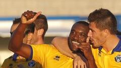 <b>ALEGRÍA. </b>Babin celebra el gol que marcó ante el Guadalajara.