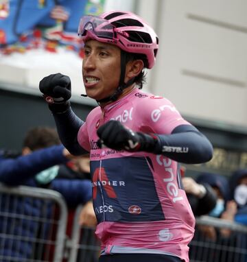 Egan Bernal, ganador de la etapa de hoy. 