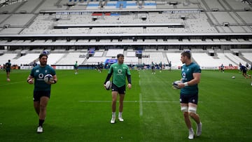 La selección irlandesa se entrena en el Velódromo de Marsella, que hoy acoge su duelo contra Francia.