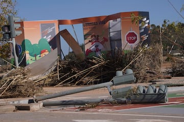 Vista de cómo ha quedado el circuito Ricardo Tormo tras las graves inundaciones en Valencia. 