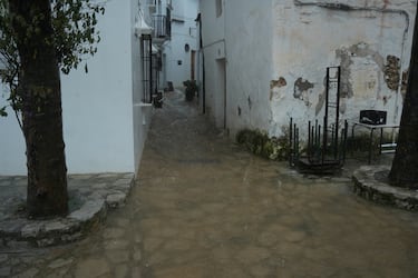 Estragos de la borrasca Leonardo a su paso por Grazalema, Cádiz.