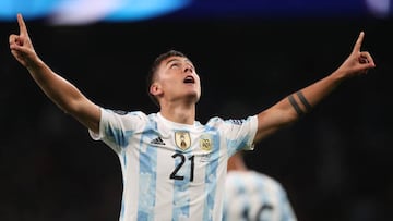 Dybala en el Italia-Argentina de la Finalissima 2022.