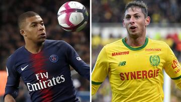 Kylian Mbapp&eacute; (PSG) y Emiliano Sala (Nantes) lideran la Bota de Oro en las principales ligas europeas.