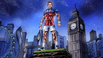 Andy Murray, caracterizado como un superheroe en la nueva campa&ntilde;a de Under Armour. 