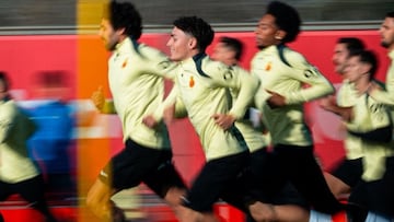 Entrenamiento del Mallorca en la Ciudad deportiva.