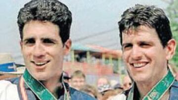 <b>DOBLETE. </b>Miguel Indurain y Abraham Olano ganaron el oro y la plata en la crono de Atlanta 1996.