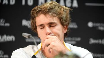 El tenista alemán Alexander Zverev, durante la rueda de prensa de Alemania previa a la Copa Davis.