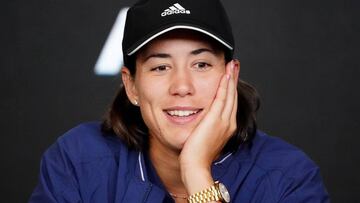 Garbine Muguruza habla en rueda de prensa tras la final del Open de Australia 2020.