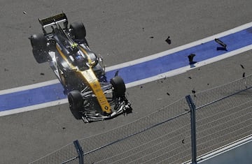 Jolyon Palmer durante el accidente