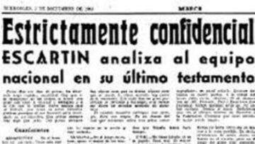 El informe de Escartín que publicó el diario Marca levantó polvareda en 1962.